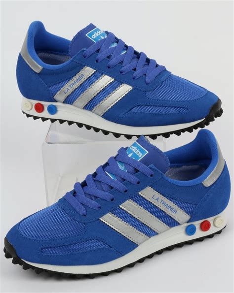 adidas la trainer blue jeans.